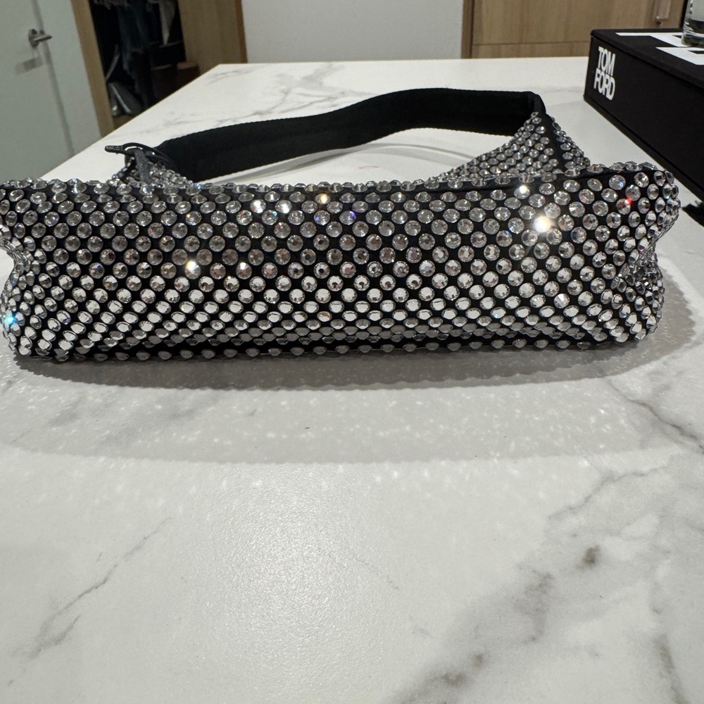 Prada Re-edition Black Crystal-Studded Shoulder Bag - Picture 6 of 11